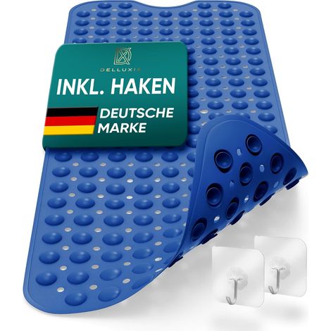 Tapis de bain antidérapant pour enfants et adultes I Tapis de douche avec suspension I Tapis de baignoire taille XXL I Tapis de baignoire antidérapant Couleur anthracite I Tapis de bain pour (1/5)