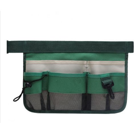 Tablier de jardin pour femme, ceinture à outils réglable avec 8 poches, ceinture de travail Oxford robuste pour jardinage, construction (1/5)