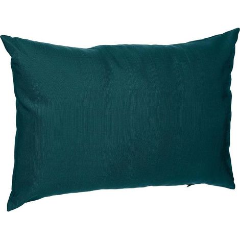 Hesperide – Coussin d'extérieur rectangle bleu canard 50 x 30 cm – Tissu déperlant traité anti-UV – Rembourrage polyester 280 g/m²
