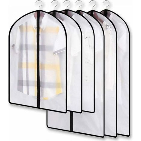 Clear Moth Proof Garment Bag Dustproof Clothes Cover Set Ideal for In Closet Protect Clothes Shirt and Suit