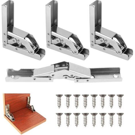 Charnières de porte d'armoire 4 pièces. charnières de porte pliantes à 90 degrés avec vis pour armoires de porte de cuisine (1/4)
