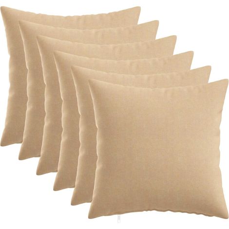 vidaXL Funda de almohada 6 uds. HEERLEN Crema 40 x 40 cm Tela (1/5)