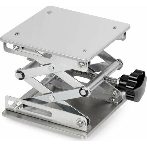 royaluxe -Table Élévatrice de Laboratoire, Table de Levage Plate-Forme de Laboratoire en Acier Inoxydable, 150 x 150mm, Haut de Levage Extensible de 75 à 260mm, Poids de Support 10 KG (1/5)