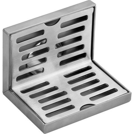 Drain Sol d'angle en Forme, Siphon Sol d'angle en Forme L, Siphon Sol latéral Acier Inoxydable, Droit Siphon De Sol Latéral,pour Cuisine, Balcon, Salle de Bain (1/4)