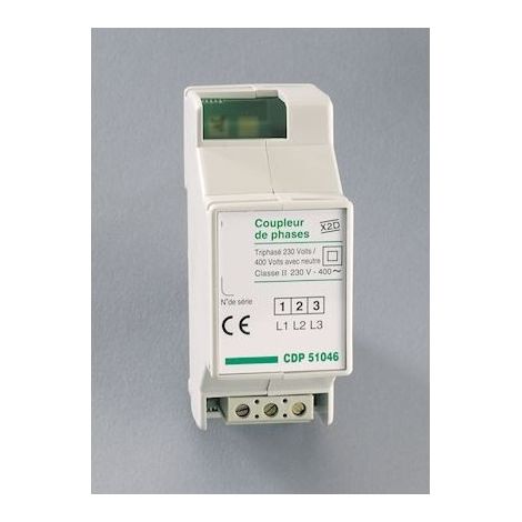 Coupleur de phase triphasé pour programmateur CPL – 3 pôles – Intensité 16A – Installation facile – Compatible avec DELTA DORE (1/4)