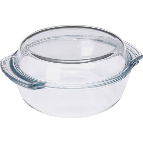 Runde Glasschale mit Deckel 1,5 l ø23,4 x 10 cm