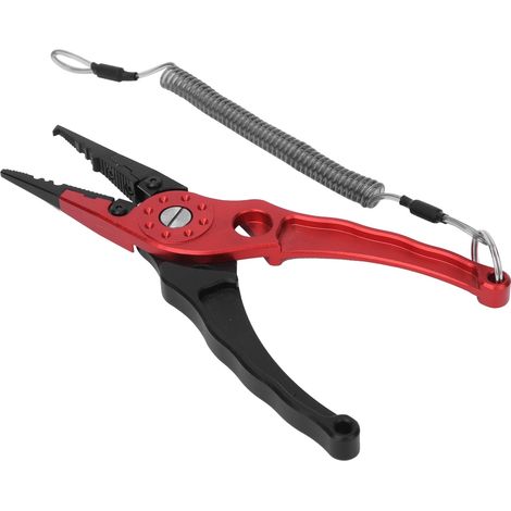 Pince multifonction pêche légère acier inoxydable rouge noir outil de préhension (1/5)