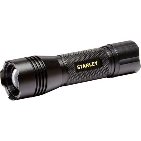 Stanley Black Hand Torch 350lm 6000k LED 3 Watt Flashlight with Adjustable Beam (1/5)