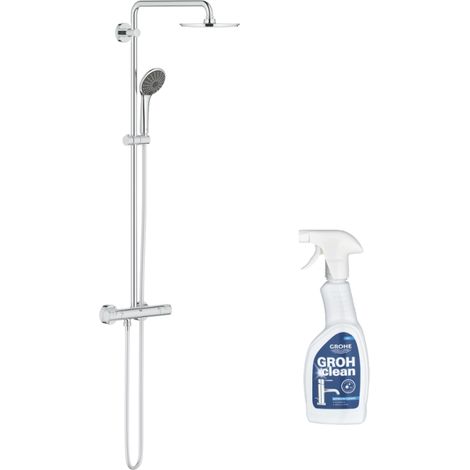 Colonne de douche avec mitigeur thermostatique GROHE Vitalio Joy System 210 Quickfix  + Nettoyant GroheClean