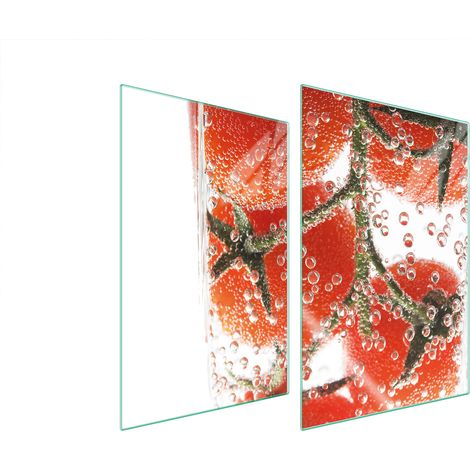 Assiette de protection en verre pour la cuisine, 2x35x52, tomates (1/5)
