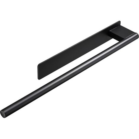 Bardusch Porte Serviette Salle de Bain Adhésif Porte-Serviettes sans Perçage Autocollant Mural Un Bras Porte Serviette Acier Inoxydable Noir Mat pour Salle de Bain et Cuisine (1/5)
