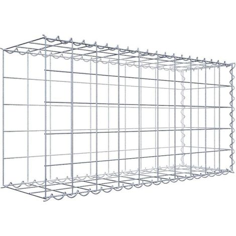 Gabiondeco - Gabion - Element de prolongation en longueur 100 cm x 50 cm x 30 cm (L x H x P). maille 10 x 10 cm. Spirale. Avert.: il manque une grille - Made in Germany (1/5)