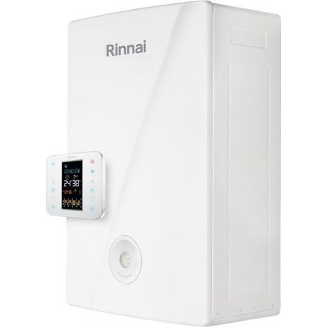 Caldaia Rinnai a Condensazione Momiji 24 kW con Cronotermostato Wi-Fi Intergrato Metano Low NOx con Kit Scarico Fumi Sdoppiato di Serie Kit Fumi Sdoppiato,Metano