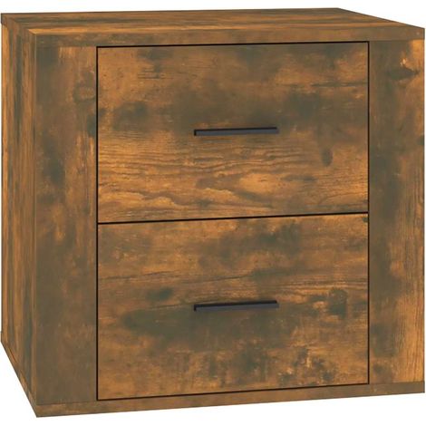 Maison Exclusive - Mesita de noche color roble ahumado 50x39x47 c (1/5)