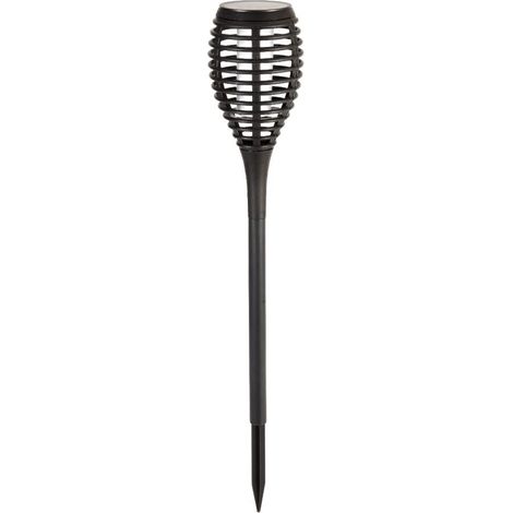 Torche solaire de jardin noire