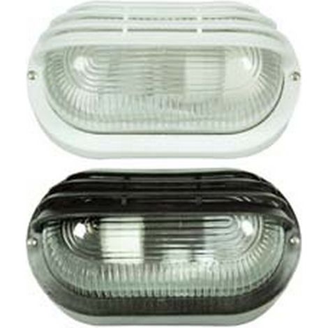2PZ PLAFONIERA A PALPEBRA TRAFORATA - max 40w IP44 - mm.200x115x100h. colore ne