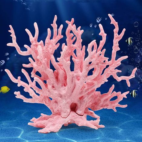Aquarium Decoration, Artificial Coral, Plastic, Durable Resin, Pink or Blue, For Fresh and Salt Water (1/5)