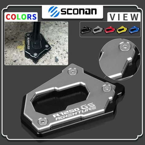 (SANS LOGO Rouge) Compatible avec BMW R1250GS Adventure R1250 GS ADV. Béquille latérale, extension et support. Accessoires moto maxpower (1/4)
