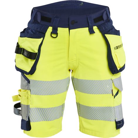 Short de travail stretch 4D haute visibilité femme 7020 - Jaune/Marine XL - FR(46) - SE(C44) - Standards