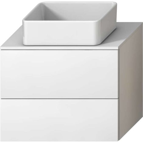 Jika Mio - Mueble de lavabo bajo encimera, 76 x 59 x 45 cm, 2 cajones, blanco H41J7164015001 (1/2)
