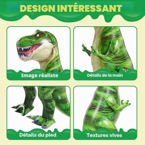 Tyrannosaure Rex gonflable de 76 cm, décoration de piscine, cadeau d'anniversaire pour enfants et adultes (1/4)