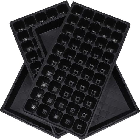 Set of 2 Germination Trays with Holes  For vegetables and flowers, anti-rot drainage, compact size for balcony, washable PET plastic, easy to clean (1/5)