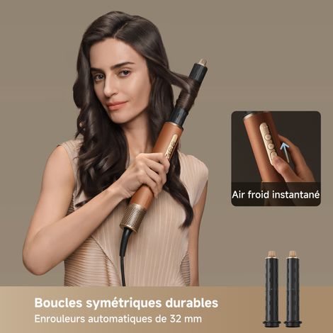 Dreame – Brosse soufflante à chaleur 1300 W – Longueur câble 2,8 m – Pour cheveux lisses et brillants – Technologie de coiffage avancée — vue 2