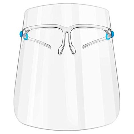 Visière de protection en plastique, lunettes de protection intégrales, avec monture de lentille antibuée, réglables, transparentes.
