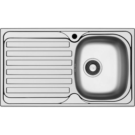 Lavello da incasso Adriatico861 monostampo 1 vasca e gocciolatoio sinistro inox