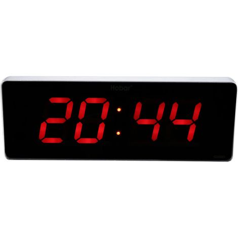 Reloj de pared digital LED de aleación de aluminio SJLERST para oficina y dormitorio, enchufe europeo 110-240V (hora + minuto). (1/3)