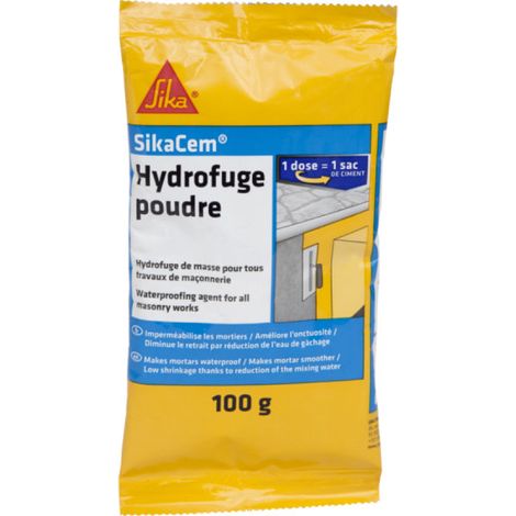Additivo impermeabilizzante per calcestruzzo e malta SIKA SikaCem Waterproof Powder - 100g (1/2)