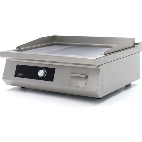 Plancha à Induction 700 - Lisse et Rainurée - 5 000 W - Double - Maxima