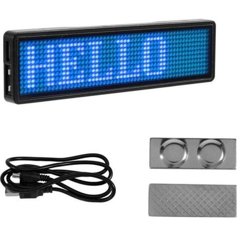 Bardusch-Badge LED Bluetooth Rechargeable Programmable Affichage À Messages Déroulants Pour Bricolage Type 5 (1/4)