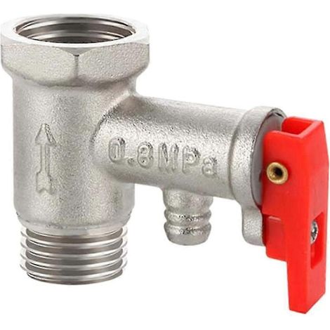Soupape de décharge de pression réglable compatible avec les chauffe-eau électriques, DN15 1/2 pouce, acier inoxydable 304 de haute qualité WHBYV (1/4)