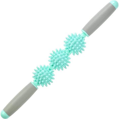 Rullo massaggiante per fascia muscolare, rullo per cellulite e dolori muscolari, rullo per collo, gambe, schiena e corpo, strumenti per massaggio dei tessuti profondi, 3 palline (1/5)