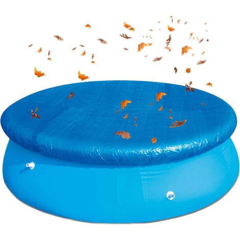 Couverture de piscine ronde, couverture de sécurité anti-poussière pour piscine gonflable pour jardin, pelouse, terrasse, été, hiver, spa, étang (1/5)