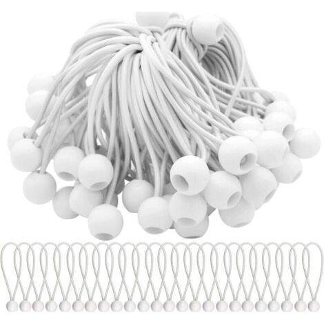 Lot de 50 Tendeurs élastiques - Avec boules - Pour chapiteaux, tentes, bannières et bâches (1/5)