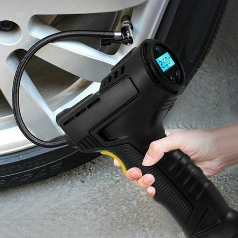 Gonfiatore per pneumatici da 120 W - Batteria da 2000 mAh - Indicatore digitale a LED - Portatile (1/4)