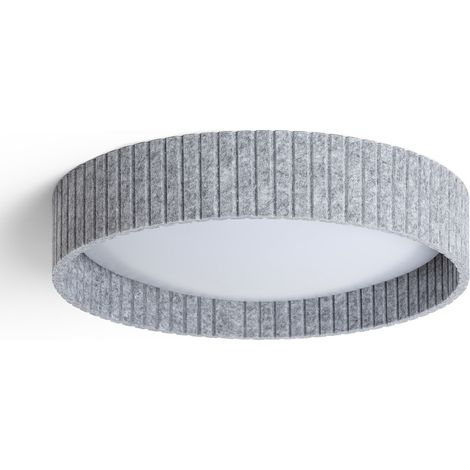 Plafón LED Acústico 24W Circular Fieltro Ø500 mm CCT Seleccionable Kaptyn Gris (1/5)