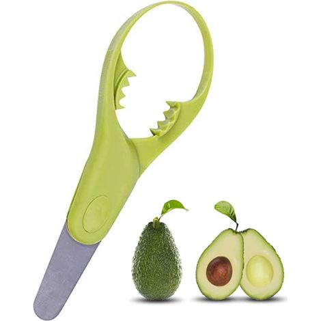 Outil 3 en 1 pour couper l'avocat, coupe-avocat multifonctionnel, éplucheur et vide-avocat, accessoire de cuisine pour chef, fitness et salades végétaliennes (1/5)