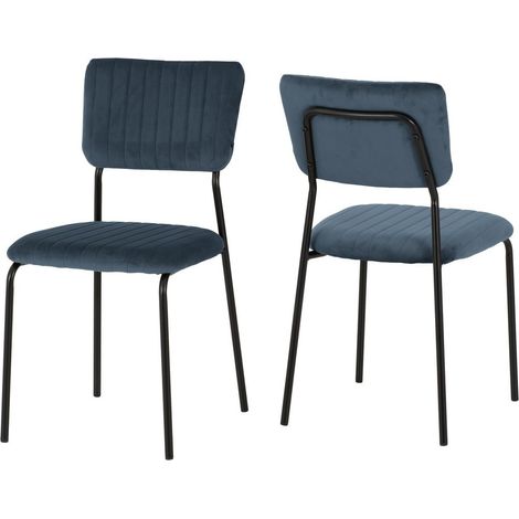 Sheldon Chair (Pack of 4) - L53 x W84.5 x H45 cm - Navy Blue
