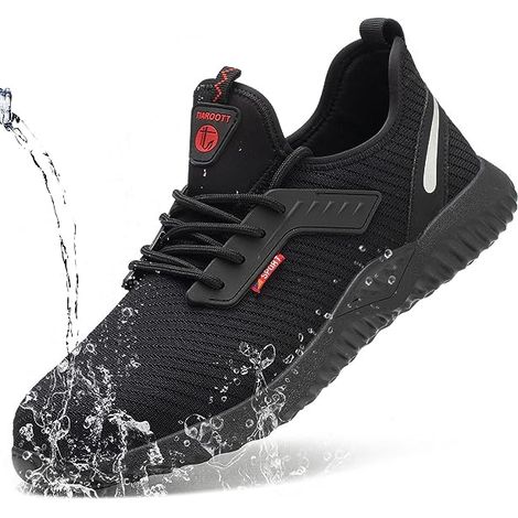 Scarpe antinfortunistiche Ineasicer da uomo e da donna, scarpe da lavoro con puntale in acciaio, ultraleggere e indistruttibili, traspiranti, unisex, 42EU 26 cm Ineasicer (1/5)