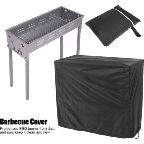 Hosse de protection BBQ Waterproof Barbecue Protecteur De Gril De Terrasse De Jardin 145 x 61 x 117cm noir-HEN (1/4)