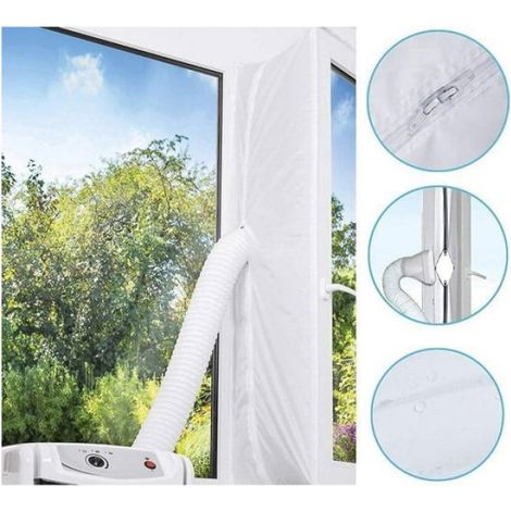 Joint Fenêtre Universel 300cm, Pour Climatiseur Portable, Nylon Imperméable, Fermeture Éclair (1/4)