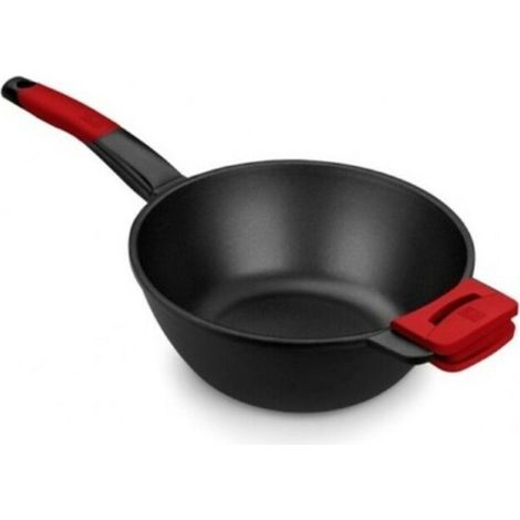 Bra Premiere Wok 28 cm Rouge Noir Aluminium