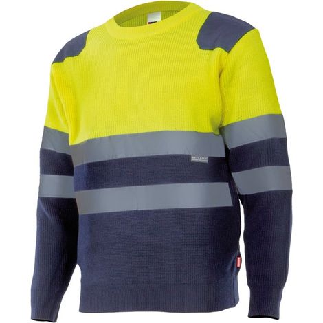 Jersey bicolor de alta visibilidad con tratamiento antipilling VELILLA Serie 179