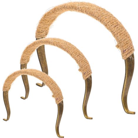 3 pièces Poignée en rotin, accessoire remplacement, fixation solide, théière céramique, usage domestique (1/5)