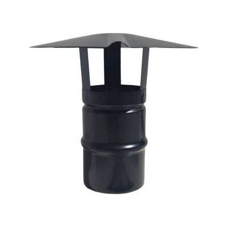 CAPPELLO CINESE INOX304 PER CANNE FUMARIE A LEGNA NERO Misura: Diam. 120
