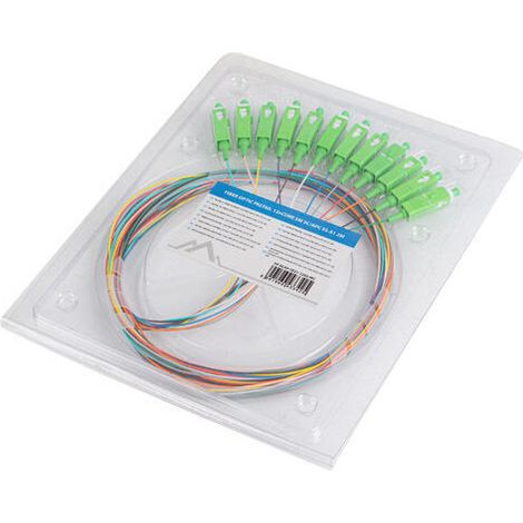 Latiguillo de fibra óptica semiestrecho Lanberg SM SC/APC 9/125 G657A1 12X2M Multicolor