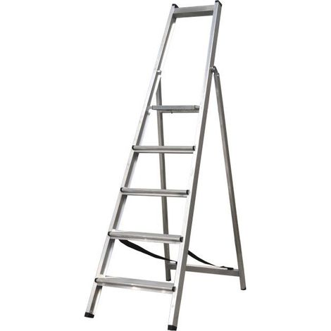 COFAN escalera aluminio soldada 7 peldaños - reforzada , Escalera Reforzada soldada con 5, 6, 7, 8 y 9 peldaños, con ancho de peldaño en 120 milimetros.. Cuenta con normativa EN 13 (1/3)